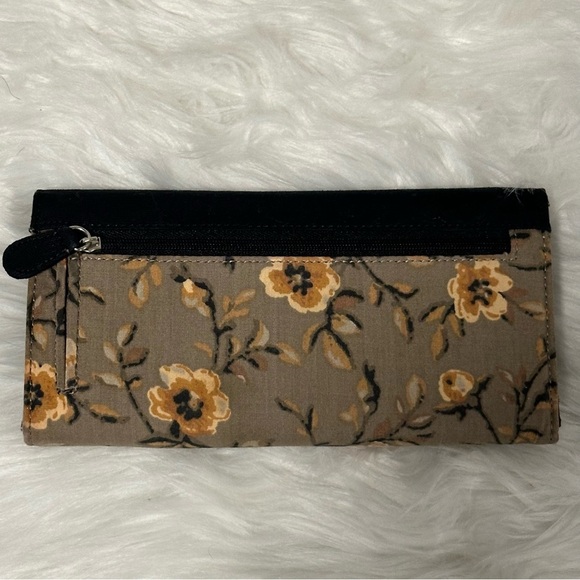 Longaberger Earth-tone Yellow Floral Wallet - Picture 2 of 11